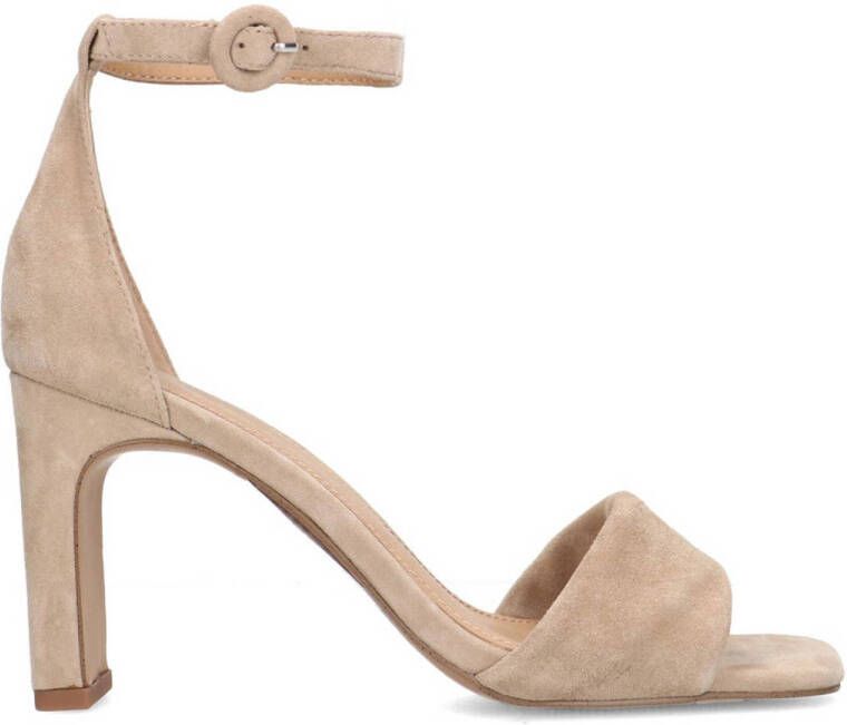 Manfield suède sandalettes beige