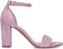 Manfield Dames Paarse suède sandalen met hak - Thumbnail 1