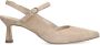 Manfield Dames Beige suède slingback hakken - Thumbnail 1