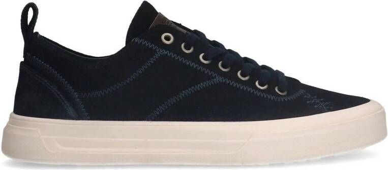 Manfield suède sneakers donkerblauw