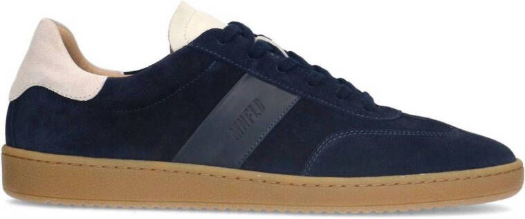 Manfield Heren Zwarte suède sneakers