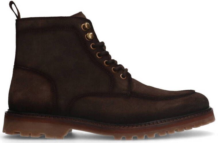 Manfield Heren Bruine suède veterboots