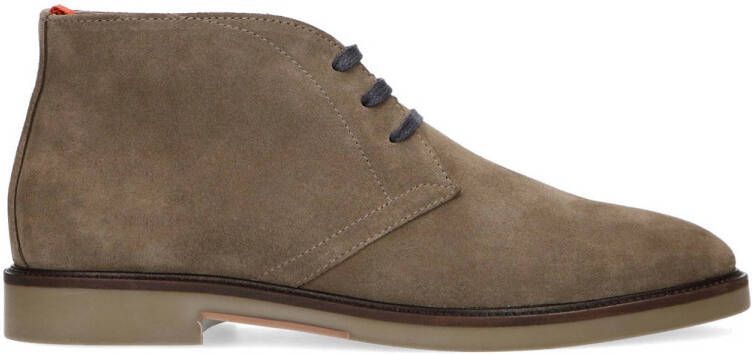 Manfield Heren Taupe suède veterboots