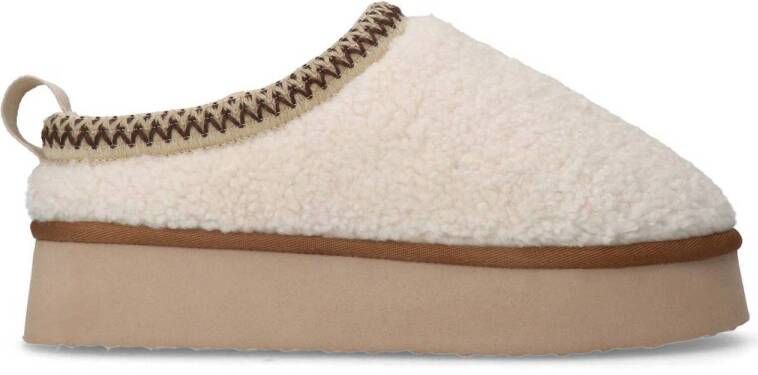 Manfield Dames Off white teddy instappers