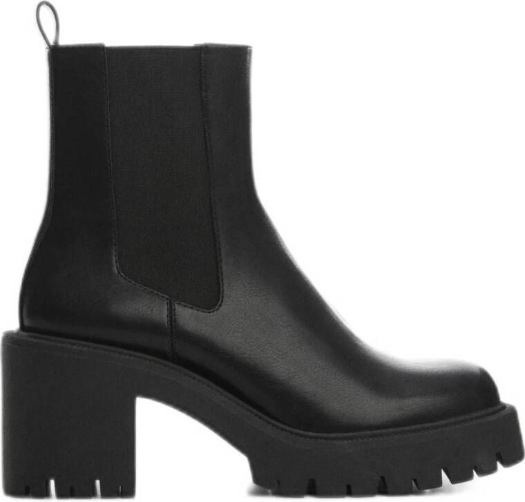 Mango chunky chelsea boots zwart