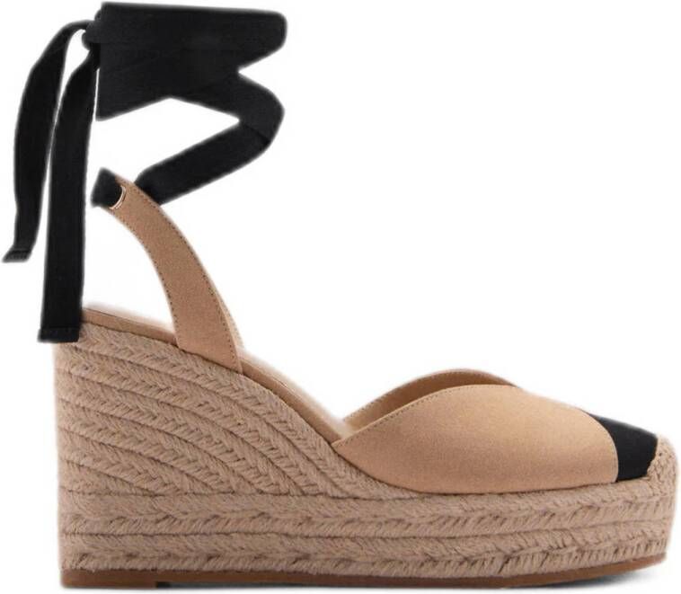 Mango espadrilles beige zwart