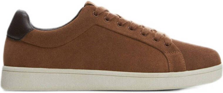 Mango Kids leren sneakers bruin