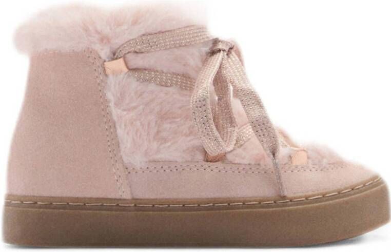 Mango Kids suède enkelboots lichtroze