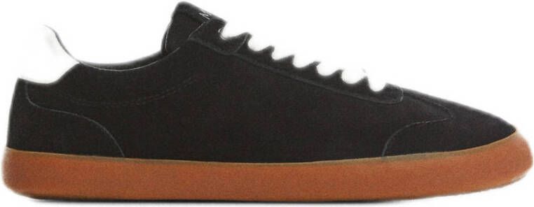 Mango Kids suède sneakers zwart