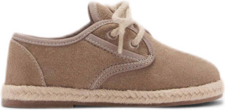 Mango Kids suède veterschoenen bruin