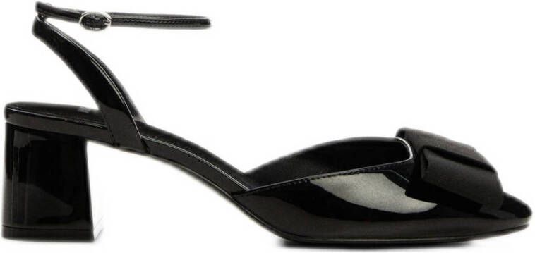 Mango lak pumps zwart