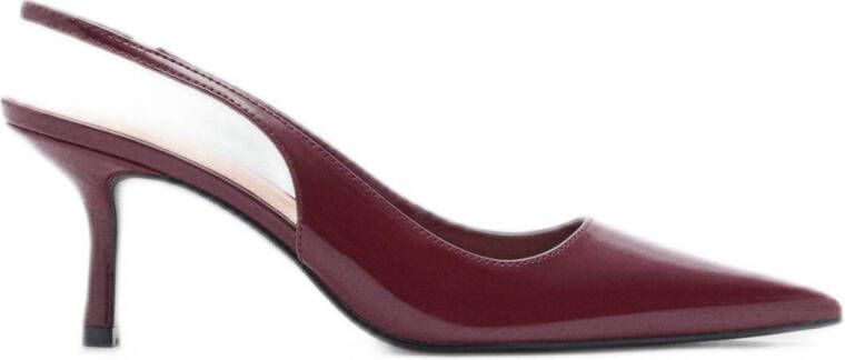 Mango lak slingback pumps bordeaux