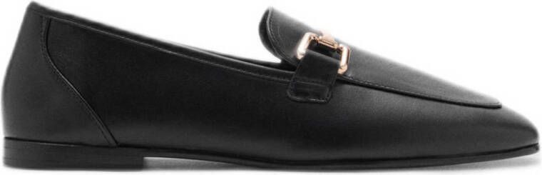 Mango leren loafers zwart