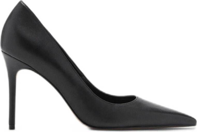 Mango leren pumps zwart