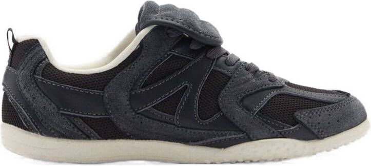 Mango leren sneakers donkerblauw