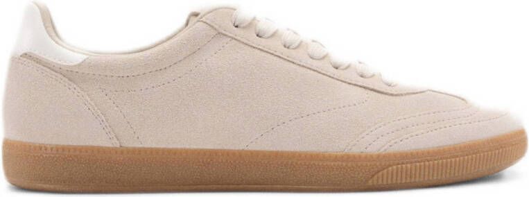 Mango leren sneakers lichtbeige