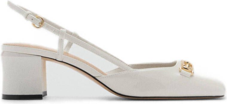 Mango slingback pumps ecru