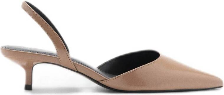 Mango slingback pumps lichtbruin