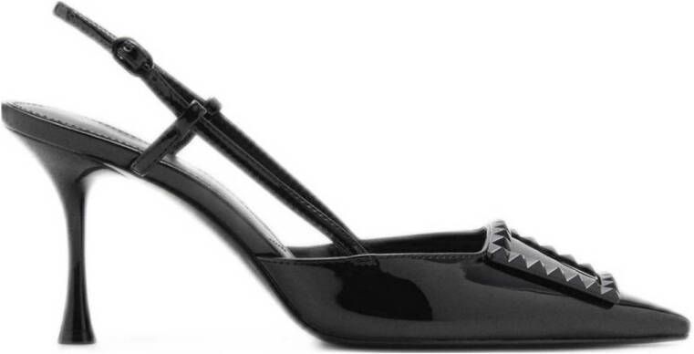 Mango slingback pumps zwart