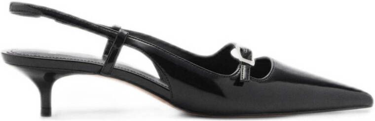 Mango slingback pumps zwart