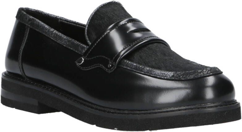 Maripe leren loafers zwart