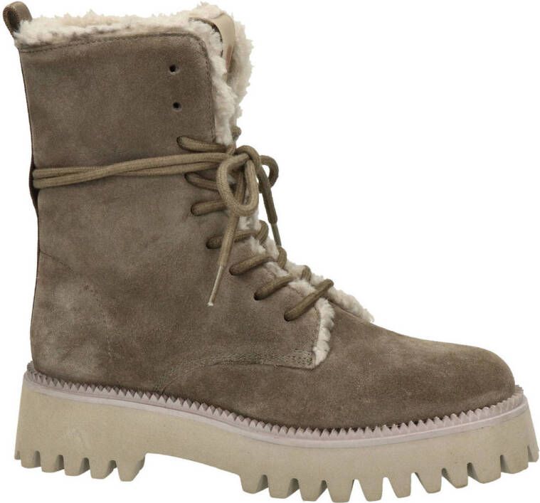 Maruti Emily suède veterboots taupe