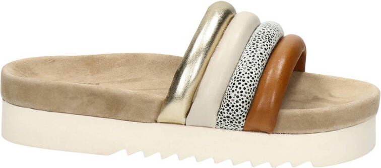 Maruti leren slippers bruin