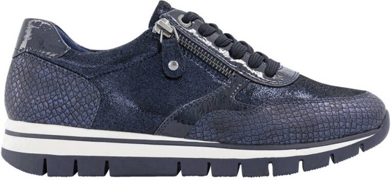 Medicus Dames Donkerblauwe sneaker croco