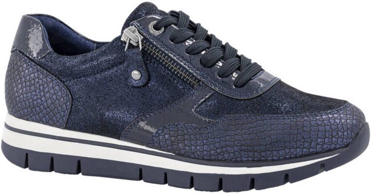 Medicus Dames Donkerblauwe sneaker croco