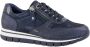 Medicus Dames Donkerblauwe sneaker croco - Thumbnail 1