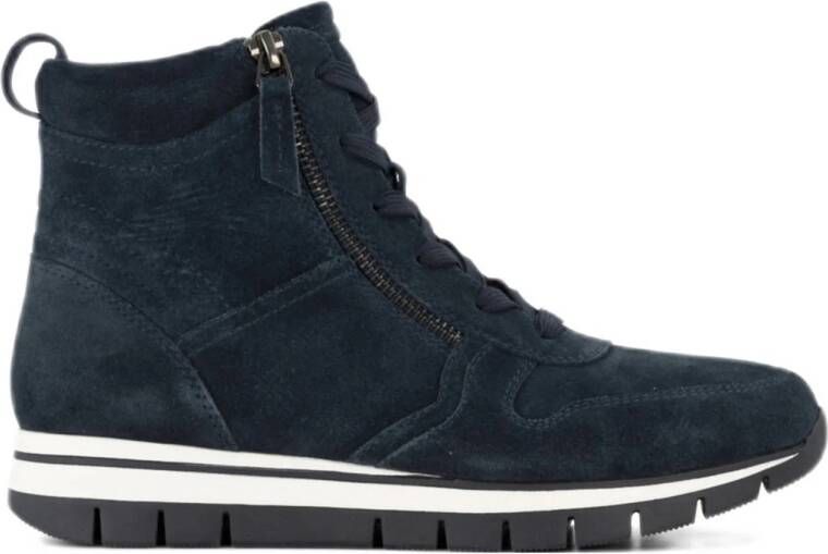 Medicus comfort suède sneakers donkerblauw