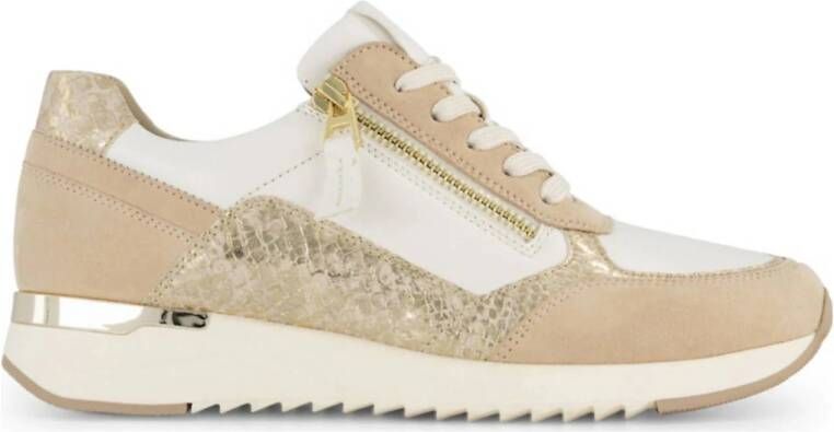 Medicus leren sneakers beige wit