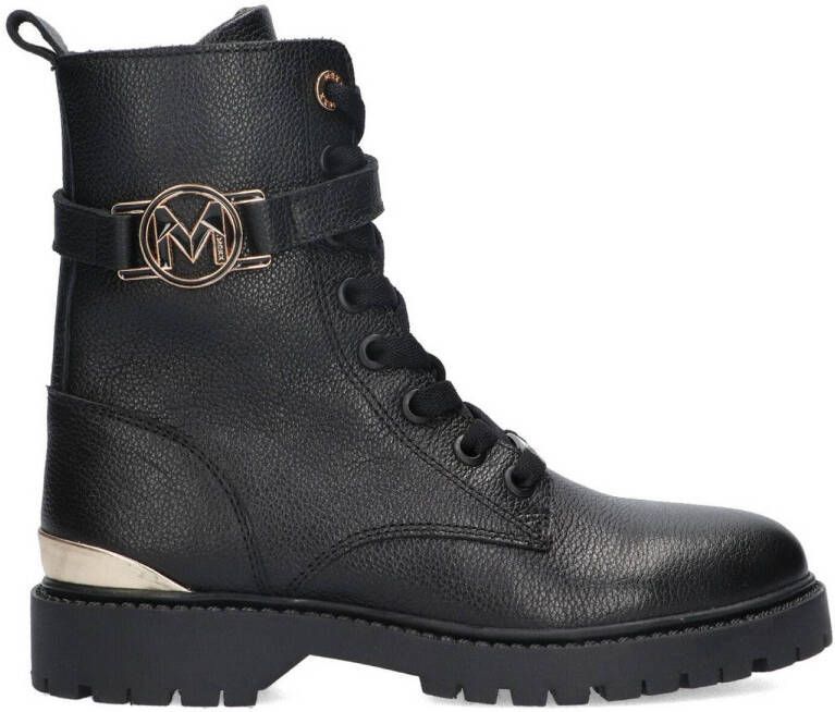 Mexx leren veterboots zwart