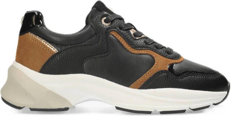 Mexx Milana chunky sneakers zwart cognac