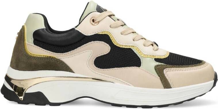 Mexx Stijlvolle zwarte sneakers met gouden details Multicolor Dames