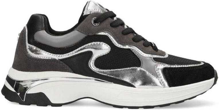 Mexx Sneaker Portia Love Black silver Vrouwen Zwart zilver