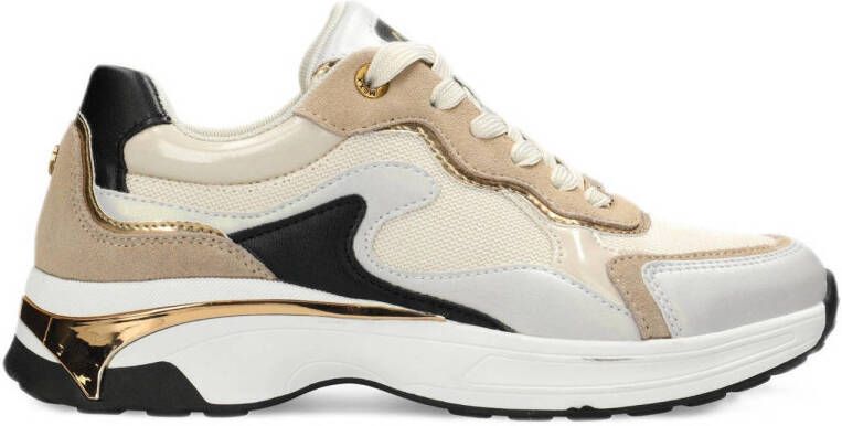 Mexx Portia Love chunky sneakers beige zwart