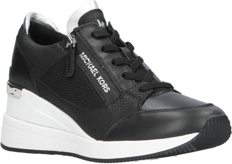 MICHAEL KORS Lage Sneakers Dames Darby Wedge Trainer Maat: 37 Materiaal: Leer Kleur: Zwart