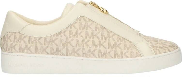 Michael Kors Dames Sneakers Keaton Zip Slip On Vanilla Beige