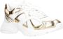 Michael Kors Leo trainer chunky leren sneakers wit goud - Thumbnail 1