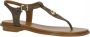 Michael Kors Mallory Thong Dames Sandalen Bruin - Thumbnail 1