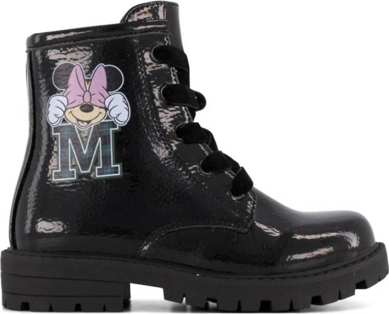 Minnie Mous lak veterboots zwart