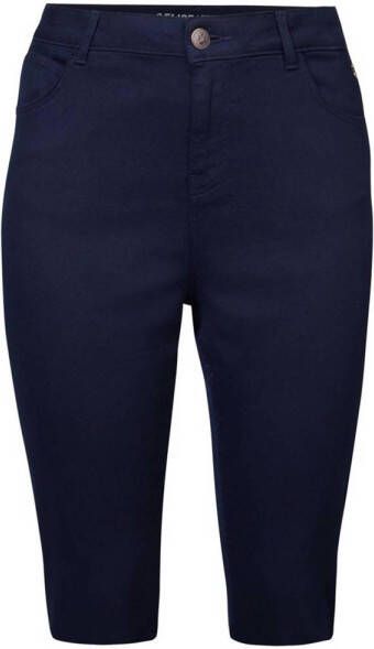 Miss Etam Plus high waist slim fit broek donkerblauw