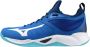 Mizuno Wave Momentum zaalsportschoenen kobaltblauw wit - Thumbnail 1