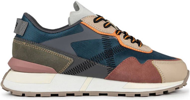 Munich Pulsar sneakers blauw beige oranje