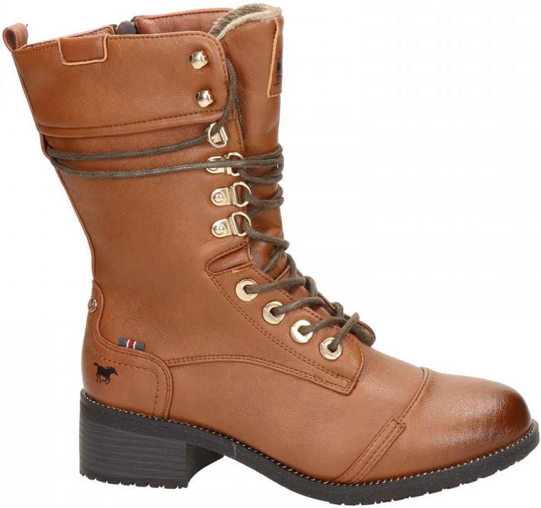 Mustang Veterschoenen Hoog Veterschoenen Hoog cognac