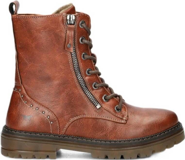 Mustang Stijlvolle bruine veterschoenen voor dames Brown Dames