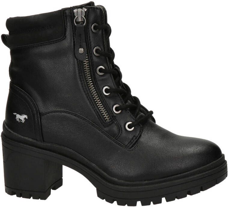 Mustang veterboots zwart