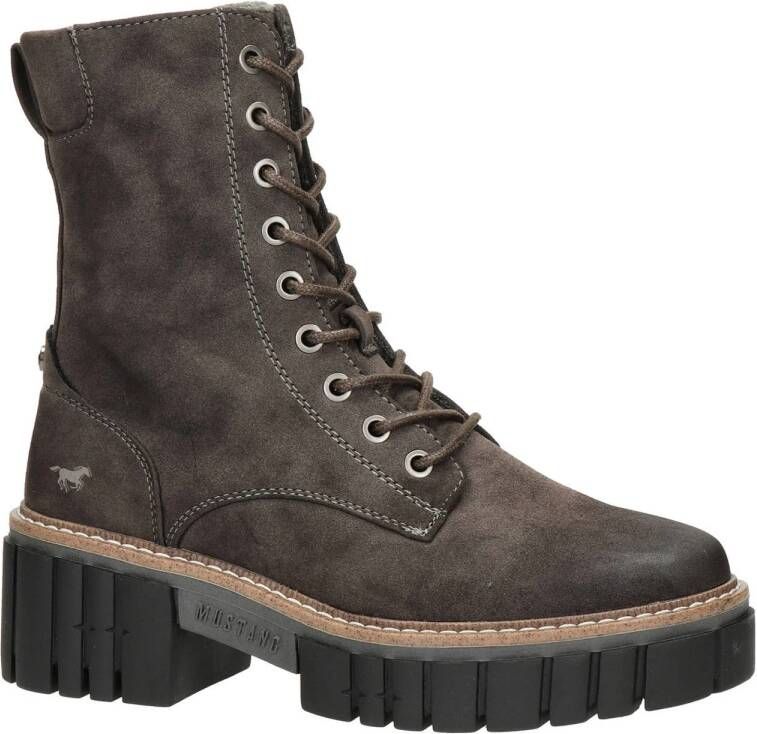 Mustang veterboots zwart