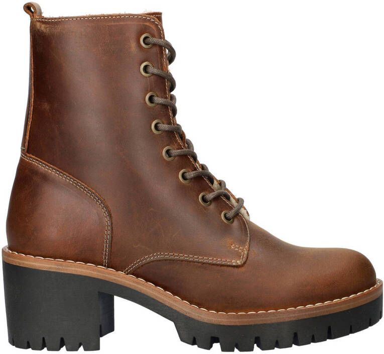 Nelson gevoerde leren veterboots cognac